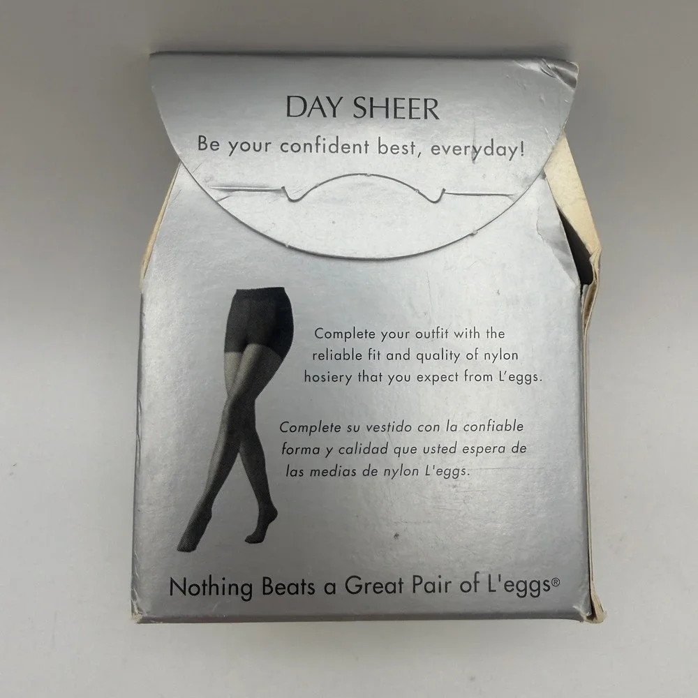 L'eggs Day Sheer Pantyhose Women Size B Jet Black Regular Panty Sheer Toe 139 09